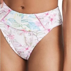 Loveshackfancy X Hurley Hawaiian Cheeky High Waist Swim Bottoms. Large. NWT
